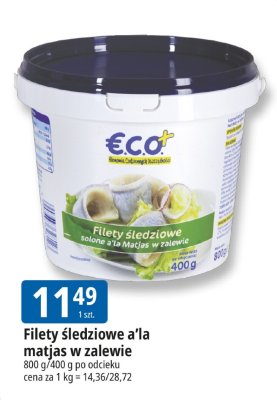 Filety śledziowe a'la matjas w zalewie Eco+ promocja w Leclerc