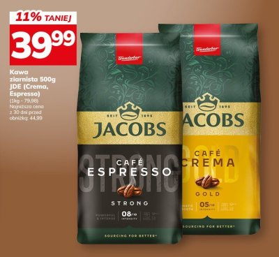 Kawa ziarnista Jacobs 500g JDE (Crema, Espresso) promocja w Hitpol