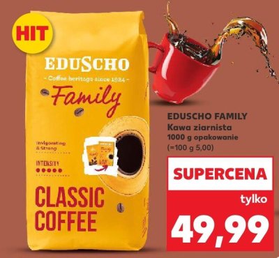 Kawa EDUSCHO FAMILY ziarnista 1000 g promocja w Kaufland