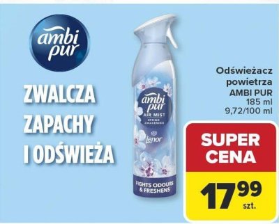 Odświeżacz powietrza AMBI PUR 185 ml promocja w Carrefour