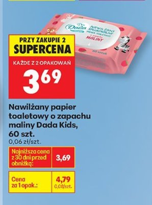 Nawilżany papier toaletowy o zapachu maliny, 60 szt. promocja w Biedronka