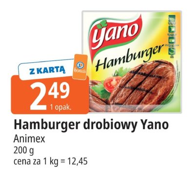 Hamburger drobiowy Yano Animex promocja w Leclerc