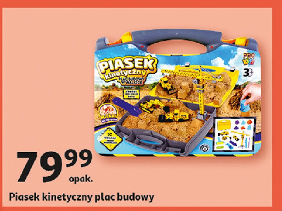 Piasek kinetyczny plac budowy promocja w Auchan