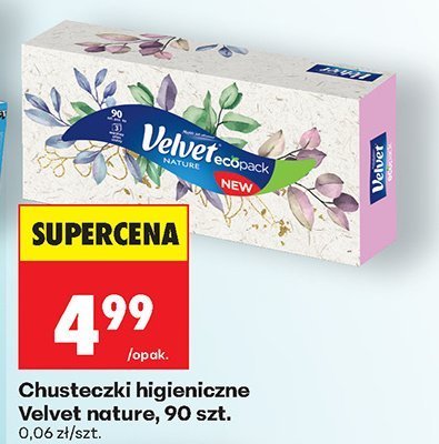 Chusteczki higieniczne nature, 90 szt. promocja w Biedronka