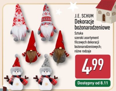 Dekoracje bożonarodzeniowe J.E. SCHUM promocja w Aldi