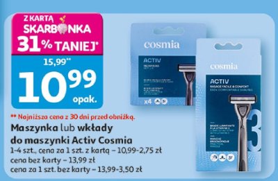 Maszynka lub wkłady do maszynki Activ Cosmia promocja w Auchan