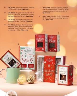 Herbata Five O'Clock Wesołych Świąt zestaw 2x50g promocja w Rossmann