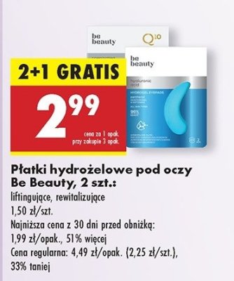 Hydrożelowe płatki pod oczy q10 Be beauty care promocja