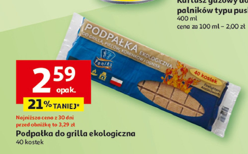 Podpałka ekologiczna promocja w Auchan