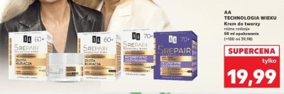 Krem pod oczy napinająco-odżywczy 60+ złota kuracja Aa technologia wieku 5repair promocja