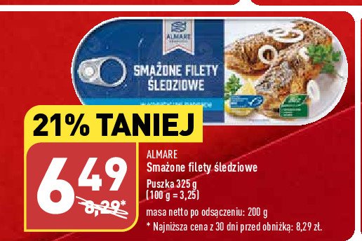 Smażone filety śledziowe Almare seafood promocja