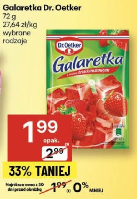 Galaretka Dr. Oetker truskawkowa promocja w Delikatesy Centrum