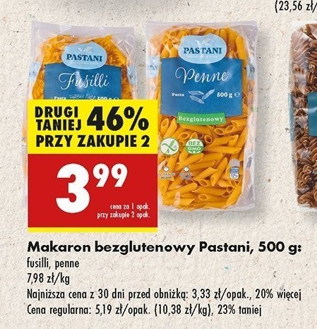Makaron bezglutenowy fusili Pastani promocja