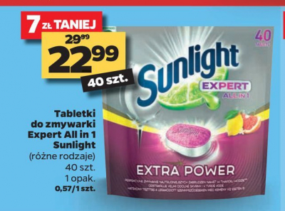 Tabletki do zmywarki extra power citrus fresh Sunlight expert promocja