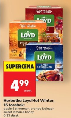Herbatka Loyd Hot Winter, 15 torebek promocja w Biedronka