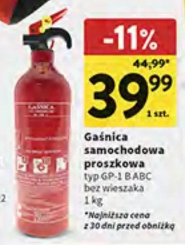 Gaśnica proszkowa z zawieszką promocja