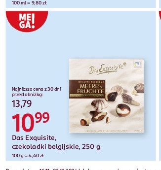 Czekoladki w kształcie owoców morza Das exquisite promocja w Rossmann