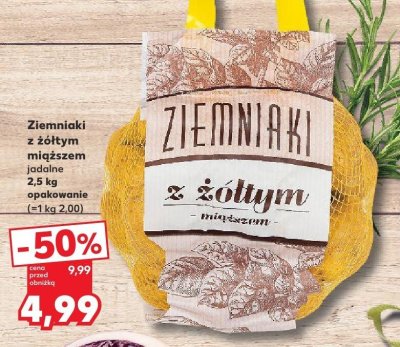 Ziemniaki z żółtym miąższem jadalne 2,5 kg promocja w Kaufland
