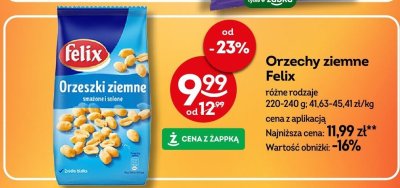 Orzechy ziemne Felix różne rodzaje promocja w Żabka