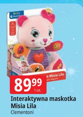 Interaktywna maskotka Misia Lila Clementoni promocja w Leclerc
