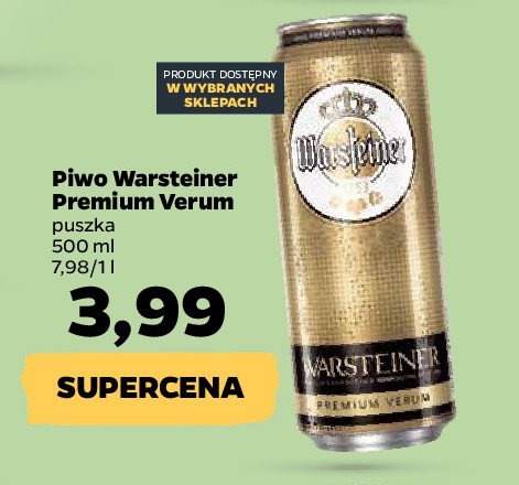 Piwo WARSTEINER PREMIUM VERUM promocja