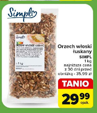 Orzechy włoskie łuskane Simpl promocja