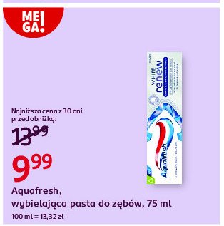 Pasta do zębów white renew Aquafresh promocja w Rossmann