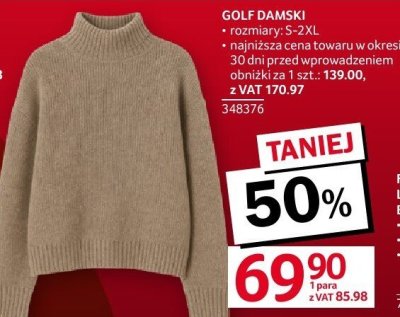 Golf damski promocja w Selgros