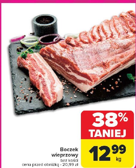 Boczek wieprzowy promocja w Carrefour