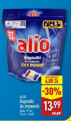 Kapsułki do zmywarki Alio OXY POWER promocja w Aldi