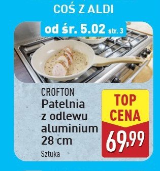 Patelnia aluminiowa 28 cm Crofton promocja w Aldi