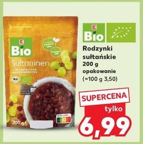 Rodzyńki sułtańskie K-classic bio promocja w Kaufland