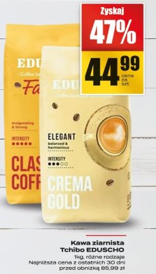 Kawa ziarnista Tchibo EDUSCHO, różne rodzaje promocja w Supeco