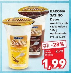 Deser waniliowy z bitą śmietaną Bakoma satino promocja