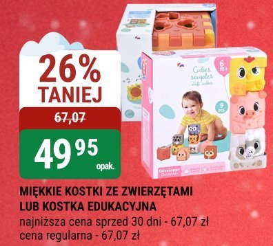 Miękkie kostki ze zwierzętami lub kostka edukacyjna promocja w bi1