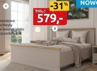 Łóżko metalowe uchwyty w kolorze: złoto szczotkowane promocja w Black Red White