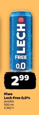 Piwo Lech Free 0,0% puszka promocja w Netto