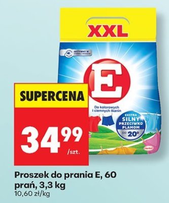 Proszek do prania E, 60 prań, 3,3 kg promocja w Biedronka