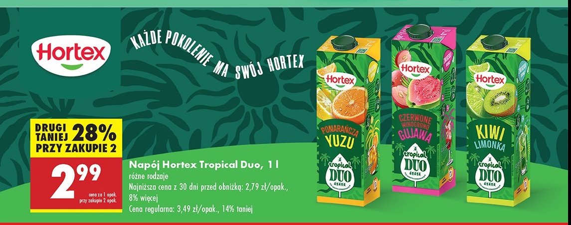 Nap贸j kiwi limonka Hortex tropical duo promocja