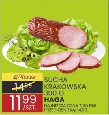 Sucha krakowska zł/100g Haga promocja w Wafelek