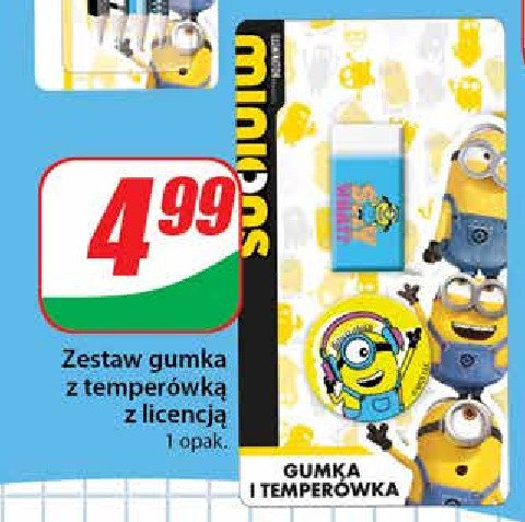 Gumka + temperówka minionki promocja