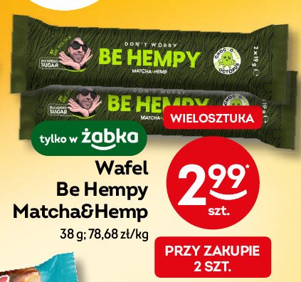 Wafel matcha & hemp promocja