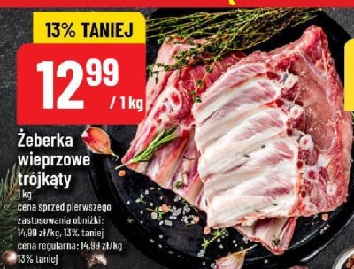 Żeberka wieprzowe trójkąty promocja w POLOmarket