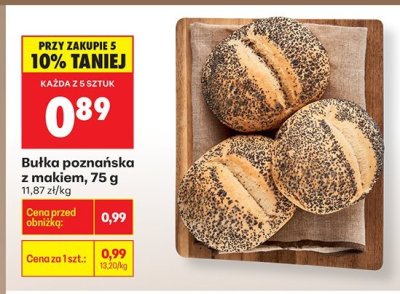 Bułka poznańska z makiem promocja w Biedronka
