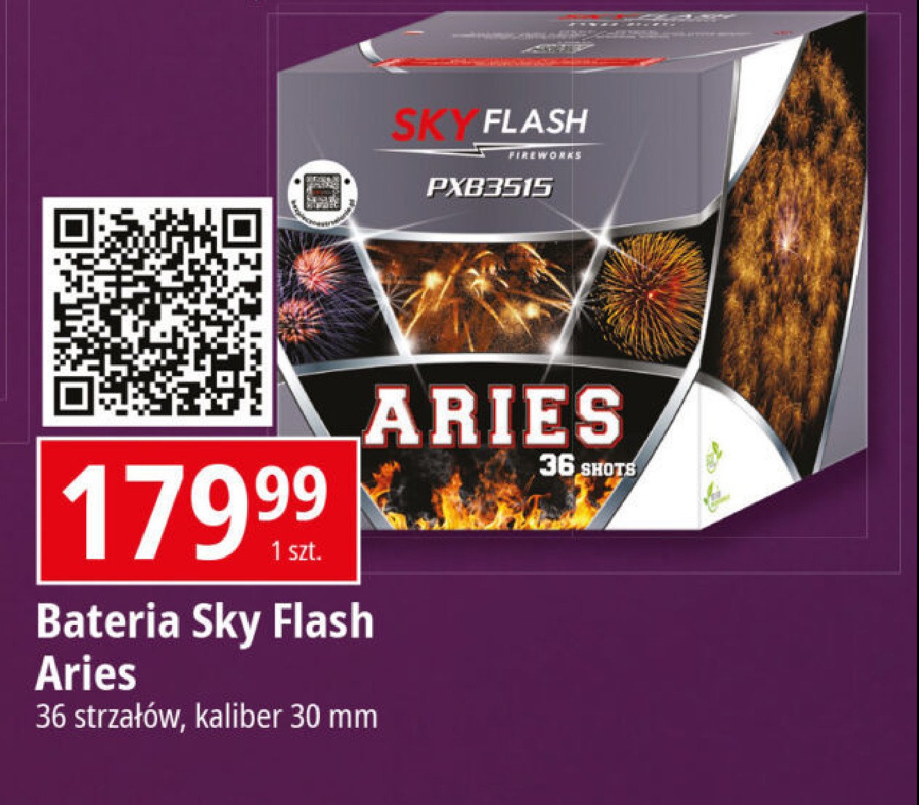 Bateria sky flash aries Piromax promocja w Leclerc