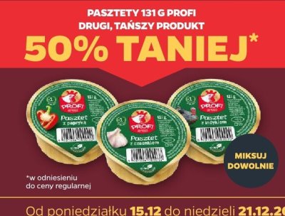 Pasztet drugi produkt -50% promocja w Netto