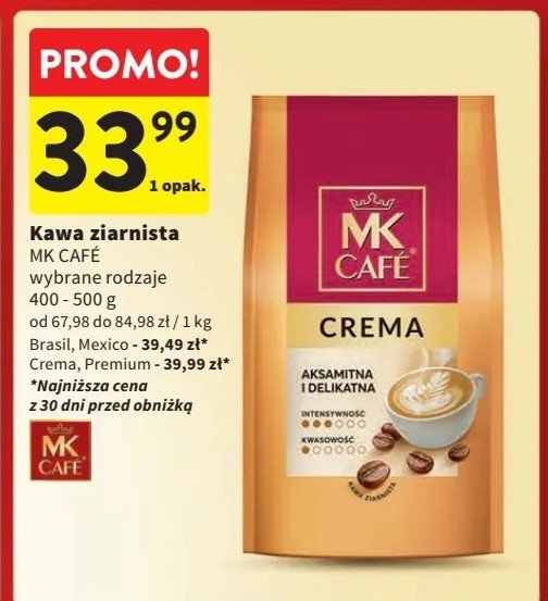 Kawa Mk cafe brasil promocja