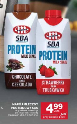 Napój mleczny proteinowy SBA 350g, różne smaki promocja w Stokrotka