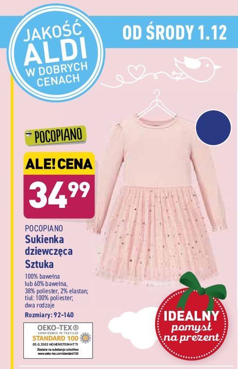 Sukienka dziewczęca 92-140 cm Pocopiano promocja