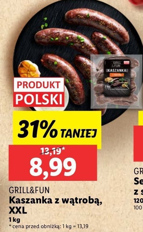Kaszanka z w膮tr贸bk膮 Grill and fun promocja